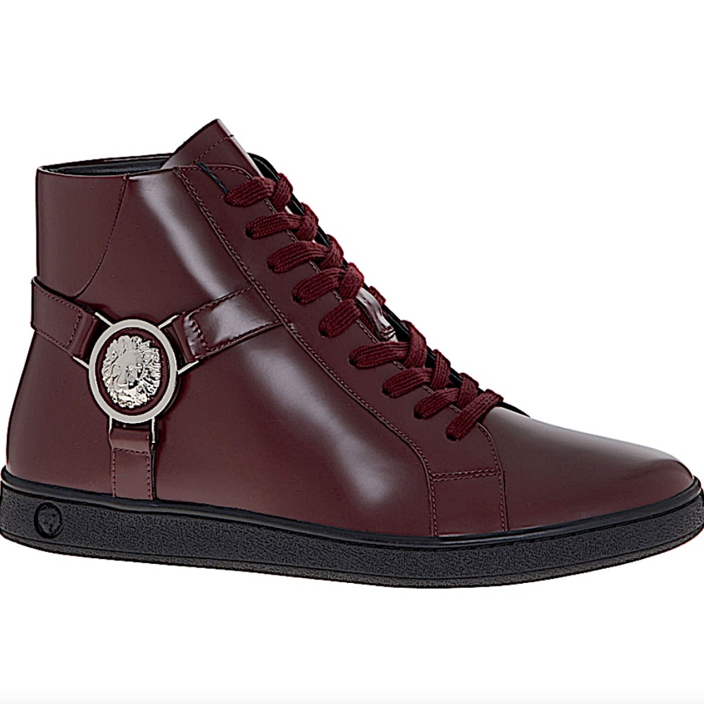 VERSUS VERSACE  Lion Head detail leather sneakers